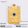Wholesale Stainless Steel Geometric Devil's Eye 18K Gold Plated Pendant Necklace