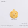 Wholesale Stainless Steel Geometric Devil's Eye 18K Gold Plated Pendant Necklace