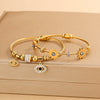 Wholesale Stainless Steel Geometric Devil's Eye 18K Goldplated Personalized Bracelets