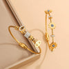 Wholesale Stainless Steel Geometric Devil's Eye 18K Goldplated Personalized Bracelets