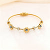 Wholesale Stainless Steel Geometric Devil's Eye 18K Goldplated Personalized Bracelets