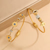 Wholesale Stainless Steel Geometric Devil's Eye 18K Goldplated Personalized Bracelets