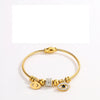 Wholesale Stainless Steel Geometric Devil's Eye 18K Goldplated Personalized Bracelets