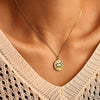 Wholesale Stainless Steel Geometric Devil's Eye Pendant Light Luxury Style Necklace For Women With Electroplating