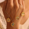 Wholesale 316L Stainless Steel Geometric Devil's Eye Pendant Necklace With Electroplating Light Luxury Style