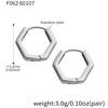 Wholesale Stainless Steel Geometric Diamond Electroplated Earrings For Women
