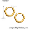 Wholesale Stainless Steel Geometric Diamond Electroplated Earrings For Women