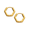 Wholesale Stainless Steel Geometric Diamond Electroplated Earrings For Women