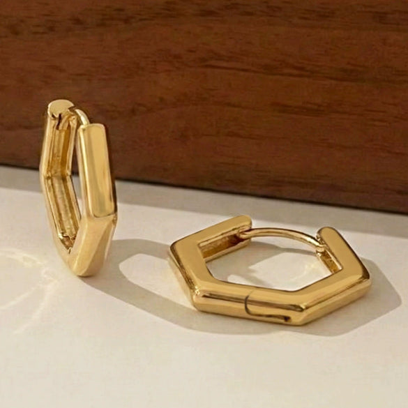 Wholesale Stainless Steel Geometric Diamond Electroplated Earrings For Women