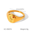 Wholesale Stainless Steel Geometric Diamond Ring For Women