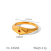 Wholesale Stainless Steel Geometric Diamond Ring For Women