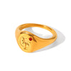 Wholesale Stainless Steel Geometric Diamond Ring For Women