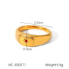 Wholesale Stainless Steel Geometric Diamond Ring For Women