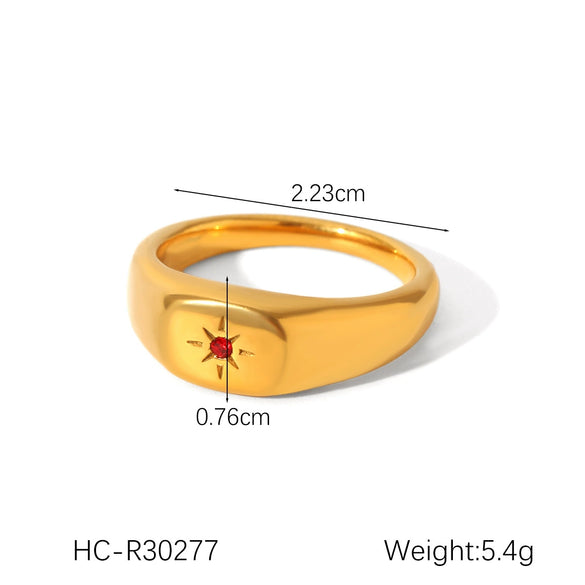 Wholesale Stainless Steel Geometric Diamond Ring For Women