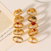 Wholesale Stainless Steel Geometric Diamond Ring For Women
