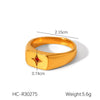 Wholesale Stainless Steel Geometric Diamond Ring For Women