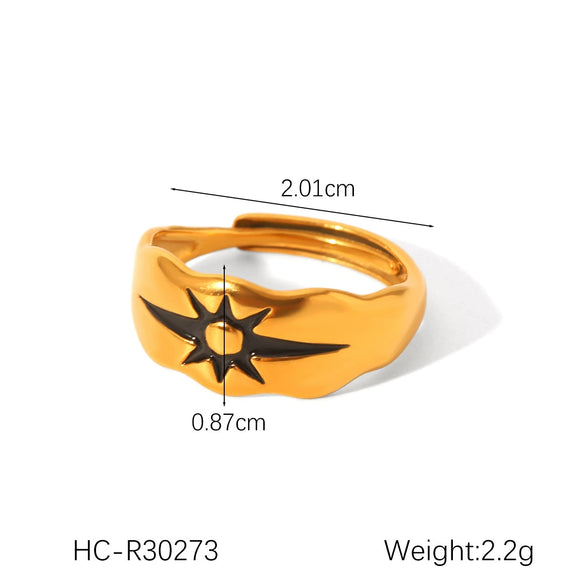 Wholesale Stainless Steel Geometric Diamond Ring For Women