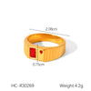 Wholesale Stainless Steel Geometric Diamond Ring For Women