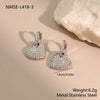 Wholesale Stainless Steel Geometric Diamondencrusted Jewelry Sets For Women With Electroplating Design