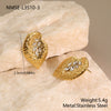 Wholesale Stainless Steel Geometric Diamondencrusted Jewelry Sets For Women With Electroplating Design