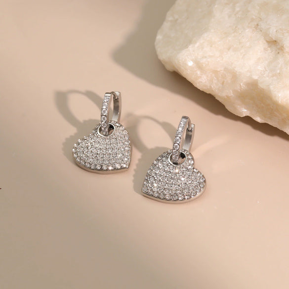 Wholesale Stainless Steel Geometric Diamondencrusted Jewelry Sets For Women With Electroplating Design
