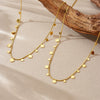 Wholesale Stainless Steel Geometric Disc Square Clavicle Chain Necklace Goldplated Snake Bone Chain For Women