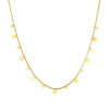 Wholesale Stainless Steel Geometric Disc Square Clavicle Chain Necklace Goldplated Snake Bone Chain For Women