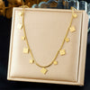 Wholesale Stainless Steel Geometric Disc Square Clavicle Chain Necklace Goldplated Snake Bone Chain For Women