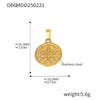 Wholesale Stainless Steel Geometric Diy Pendant Jewelry With 18K Gold Plating