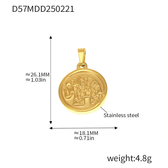 Wholesale Stainless Steel Geometric Diy Pendant Jewelry With 18K Gold Plating