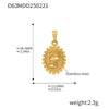 Wholesale Stainless Steel Geometric Diy Pendant Jewelry With 18K Gold Plating