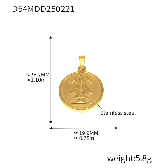 Wholesale Stainless Steel Geometric Diy Pendant Jewelry With 18K Gold Plating