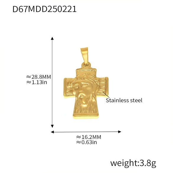 Wholesale Stainless Steel Geometric Diy Pendant Jewelry With 18K Gold Plating