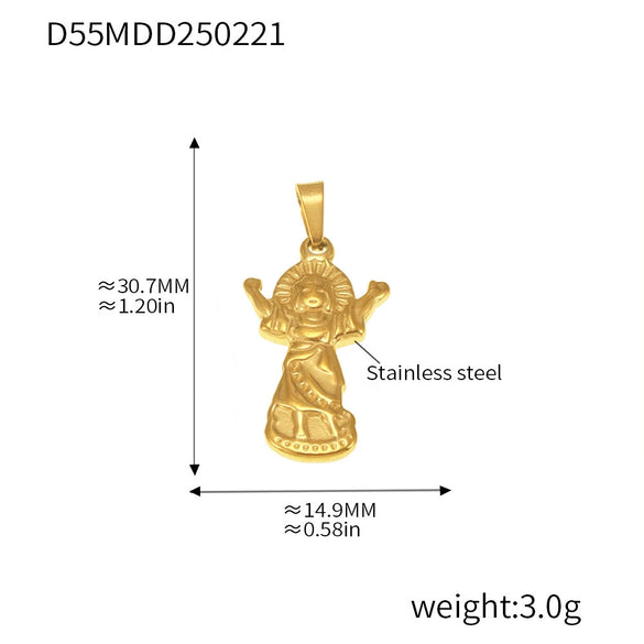 Wholesale Stainless Steel Geometric Diy Pendant Jewelry With 18K Gold Plating
