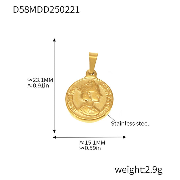 Wholesale Stainless Steel Geometric Diy Pendant Jewelry With 18K Gold Plating