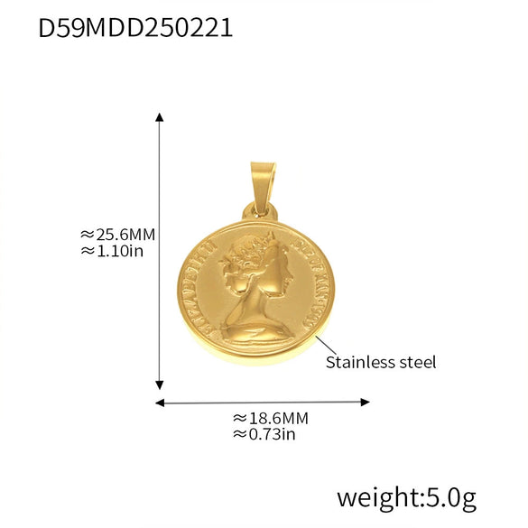 Wholesale Stainless Steel Geometric Diy Pendant Jewelry With 18K Gold Plating