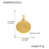 Wholesale Stainless Steel Geometric Diy Pendant Jewelry With 18K Gold Plating