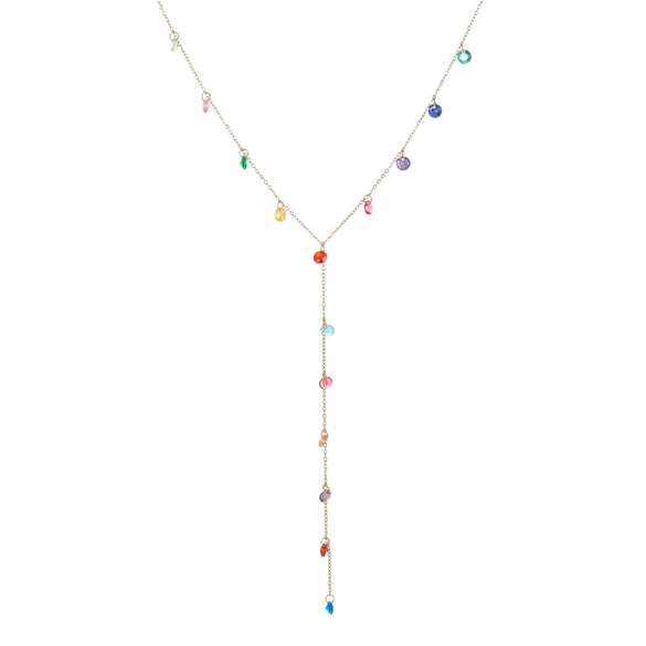 Wholesale Stainless Steel Geometric Dopamine Necklace With 18K Gold Color Electroplating For Women