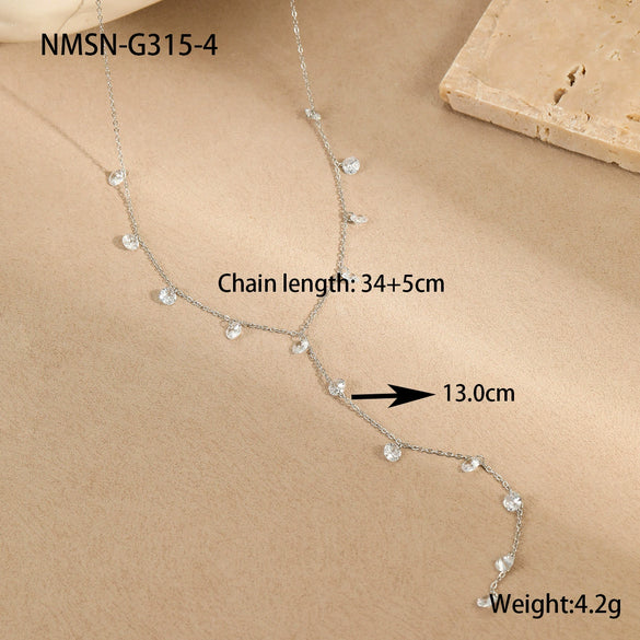 Wholesale Stainless Steel Geometric Dopamine Necklace With 18K Gold Color Electroplating For Women