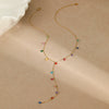 Wholesale Stainless Steel Geometric Dopamine Necklace With 18K Gold Color Electroplating For Women