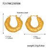 Wholesale Stainless Steel Geometric Dot Hammer Pattern Electroplated Ushaped Cut Out Asymmetrical Earrings For Women