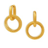 Wholesale 316L Stainless Steel Geometric Doublering Thread Earrings With Pvd Plating Nonallergic Fashionable For Women