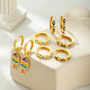Wholesale Stainless Steel Geometric Dripping Oil Style Pierced Earrings