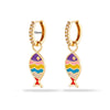 Wholesale Stainless Steel Geometric Dripping Oil Style Pierced Earrings