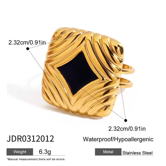 Wholesale Stainless Steel Geometric Drop Oil Earrings With Electroplating Treatment For Women