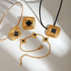 Wholesale Stainless Steel Geometric Drop Oil Earrings With Electroplating Treatment For Women