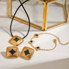 Wholesale Stainless Steel Geometric Drop Oil Earrings With Electroplating Treatment For Women