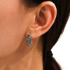 Wholesale 316L Stainless Steel Geometric Drop Shape Electroplated Women's Earrings With Mixed Color Zircon