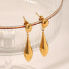 Wholesale Stainless Steel Geometric Drop Shape Electroplated Women's Earrings