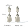 Wholesale Stainless Steel Geometric Drop Shape Electroplated Women's Earrings